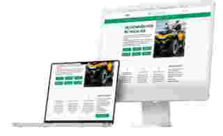 R.C. Holms hjemmeside på desktop